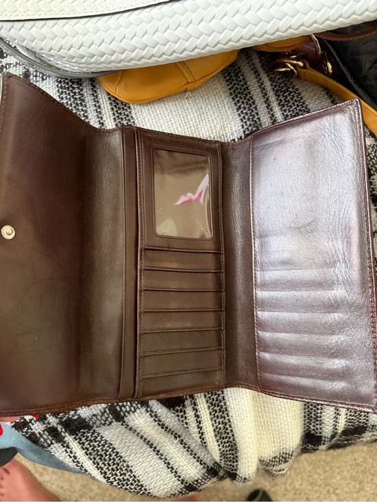 Coach Signature Canvas Shoulder Bag in Brown. Matching Coach wallet